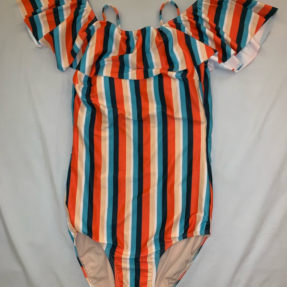 Albion Fit The Wave Gigi Stripe Swim Suit